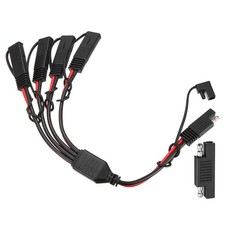 12AWG SAE Y Splitter 1 to 4 Cable 0.8 ft with Caps  Polarity Reverse Adapter
