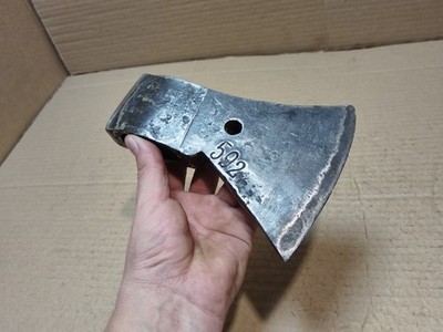VINTAGE ANTIQUE GERMAN HAND FORGED AXE WROUGHT IRON FORGED AXES FORGED HATCHETS