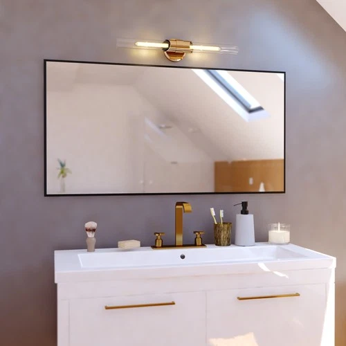 Vaxcel Lighting W0463 Webster 2 Light 25" Tall Bath Bar - Brass - Picture 5 of 8