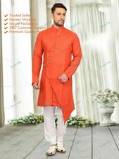 Mens Kurta Indian Cotton Mens Kurta Long Sleeves Plus Size Top Tunic Casual Shir