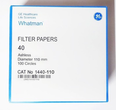 Whatman Grade-40 1440-110, Whatman Ashless Filter Paper Round Sheets Pack of 100