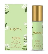 (2x) Jasmine Nabeel Oil Concentrated 6ml Alcohol Free Roll On Itr Attar Perfume
