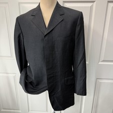 Versace Classic V2 Suit Jacket Mens IT 52 Gray Wool 4 Button Notch Lapel Spain