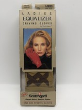 Vintage Equalizer By Berkshire Scotchgard Black Driving Gloves One Size Stretch