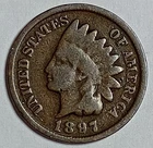 Indian Head Penny Lot of "1" VERY NICE 1897 GOOD OR BETTER°$ FREE SHIPPING $#200