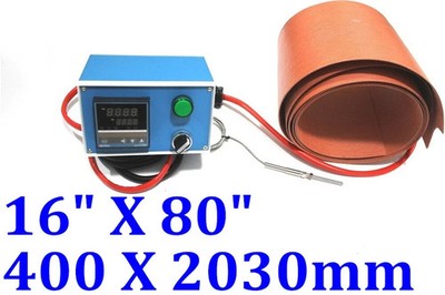 Silicone Heating  Blanket  16'' X 80'' 2000W PID Digital Controller K Thermocouple