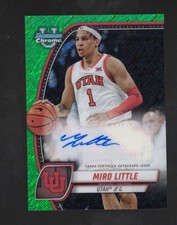 Miro Little 2024-25 Bowman U Chrome Green Shimmer Refractor RC Auto #79 Utah