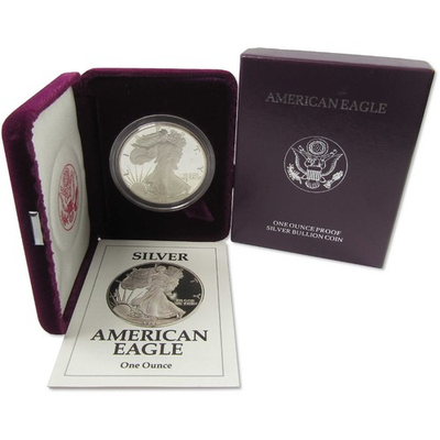 #ad #ad 1991 S American Silver Eagle Choice Proof Bullion $1 Coin OGP COA $114.99