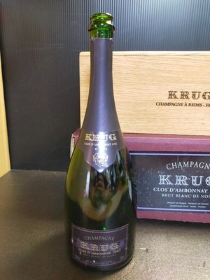 KRUG Clos D'Ambonnay 2002 Empty Glass Bottle Champagne Box Booklet