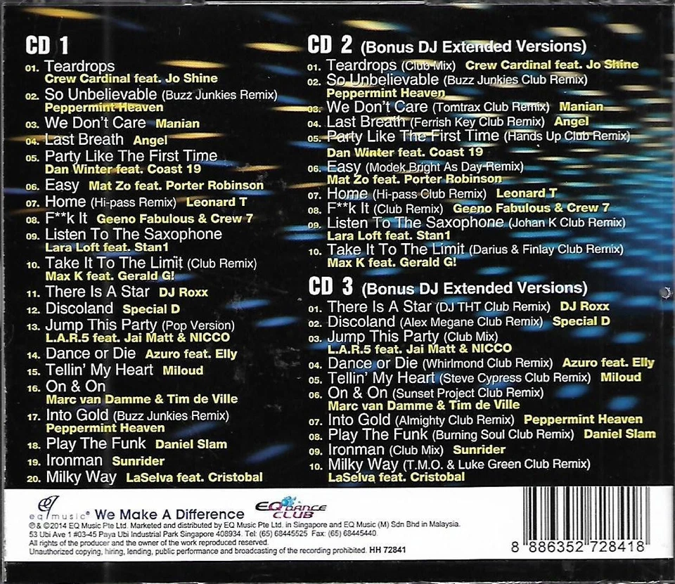 2014 Best Dance Vol.3 CD Dance Club Hits + DJ Extended Versions Eddy Wata Crew 7 - Image 3 of 4