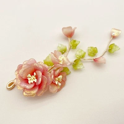 Red Glaze Hairpin Set Hanfu Vintage Hair Clip Chinese Style Accessory - Image 1 of 4