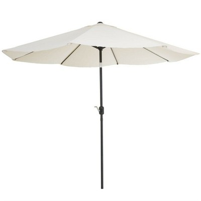 10FT Durable Patio Umbrella Outdoor w/ Auto Tilt Vented Canopy for Deck, Porch