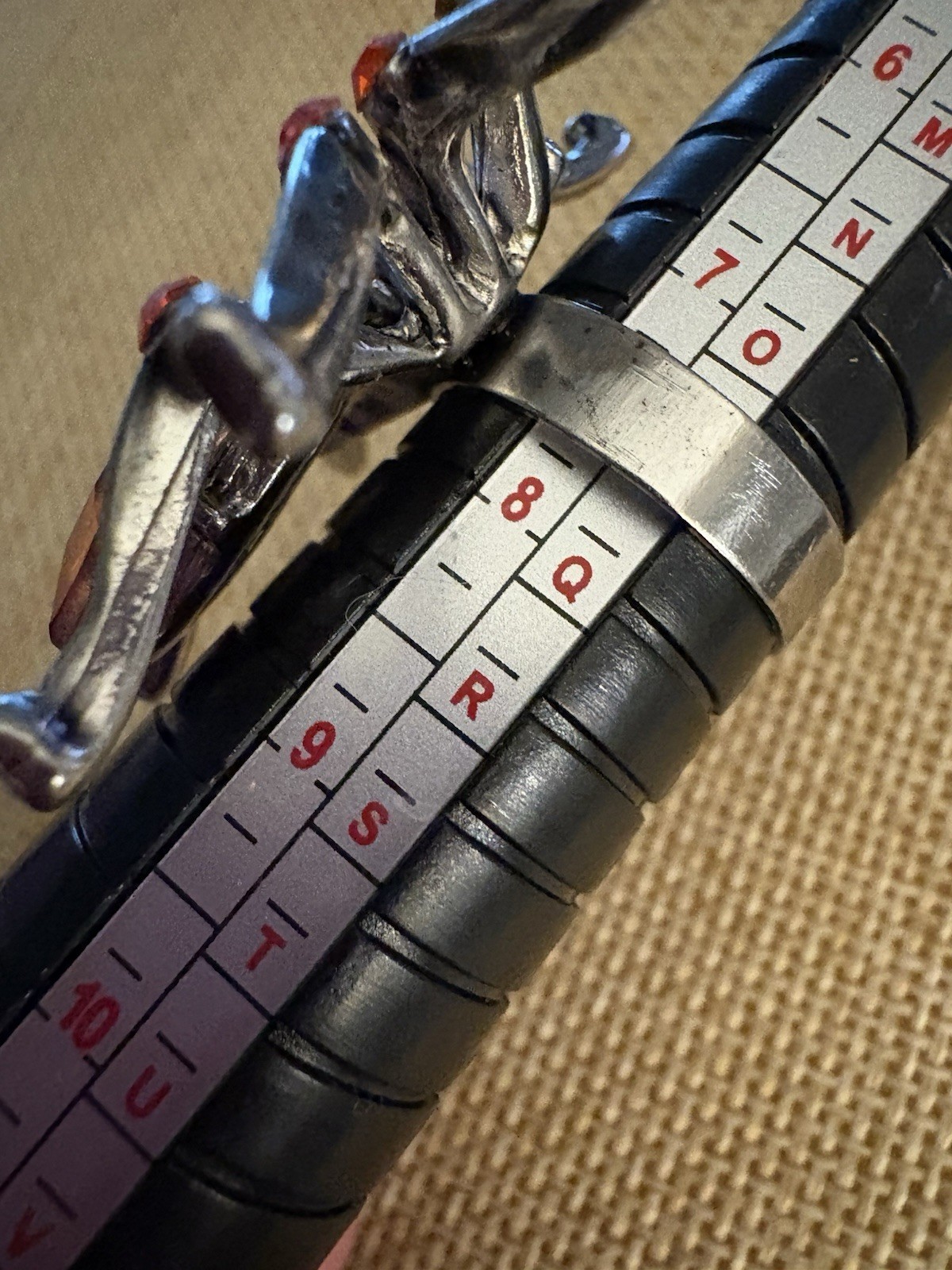 Large Spider Ring Orange Rhinestone Statement Adj… - image 4