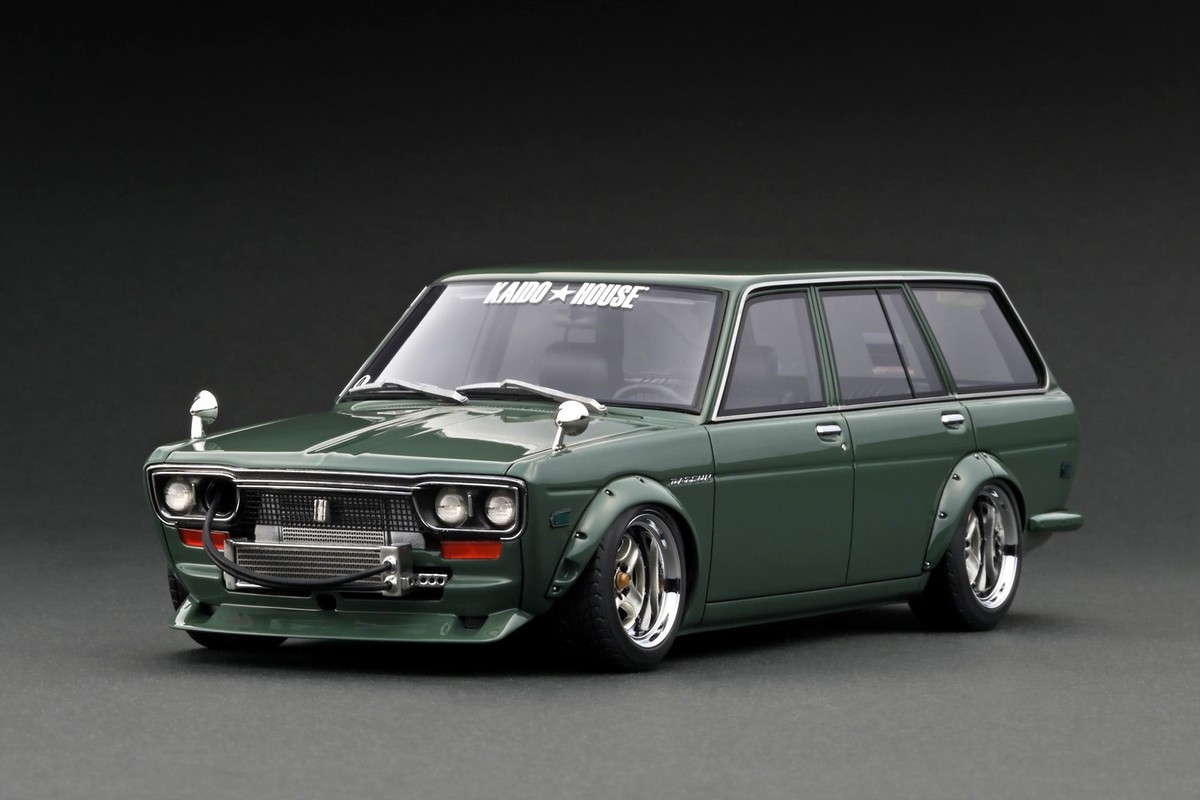 イグニションモデルDatsun Bluebird（510） ignition model IG3355 1/18 Datsun Bluebird 510 Wagon Green