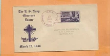 U.S.S.  SAMUEL N, MOORE MAR 23,1948 EASTER   NAVAL COVER