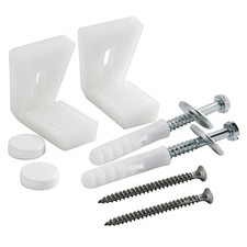Nuie Angled Toilet Pan Floor Fixing Kit 65mm - Chrome/White