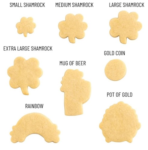 Set Of 8 Cookie Cutter Kingdom Stainless Steel Cookie Cutters St. Patricks Day - Picture 4 of 9