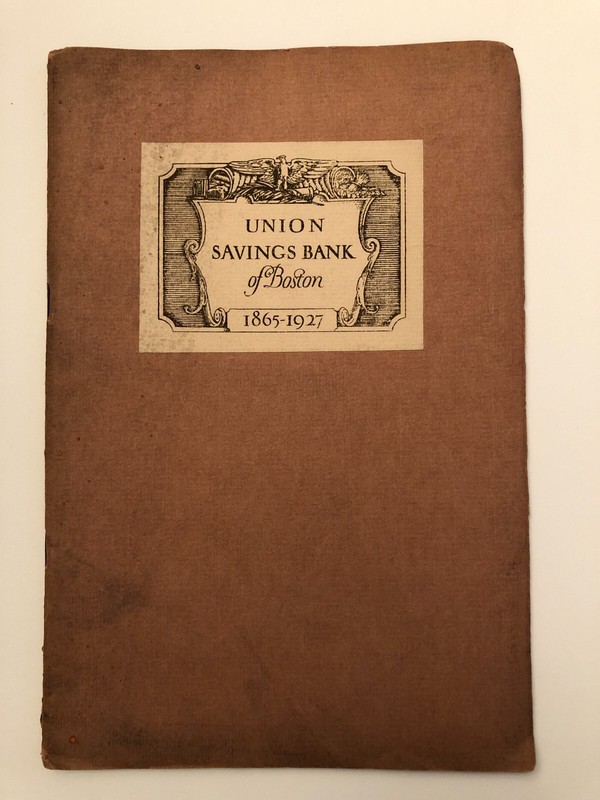 Vintage - Union Savings Bank of Boston Booklet