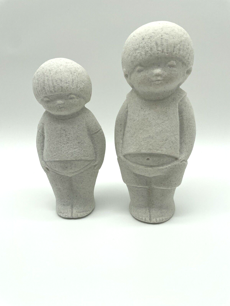 Marbell Stone ART Belgium 2 Figures Child Boys Original Label