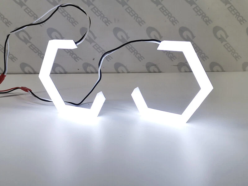 Para Jaguar XJ XJR XF XFR XE F-Pace hexágono LED hexágono olhos de anjo halo anéis luz - Imagem 3 de 4