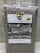 Hotel Collection Honeycomb Trellis EURO Embroidered Pillowsham Warm Gray New