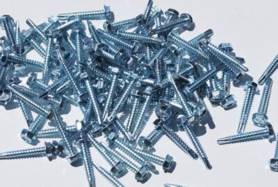 100 HEX SELF TAPPING DRILLING SCREWS # 10 X 1 1/4'' washer 5/16'' head all purpose