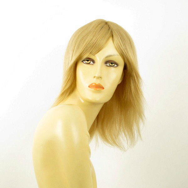 Perruque cheveux naturels blond clair JULIE 22 pour femme