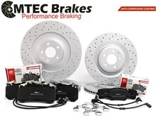 Audi S8 Quattro Vordere Hintere Beschichtet Gelochte Bremsscheiben ferodo Pad