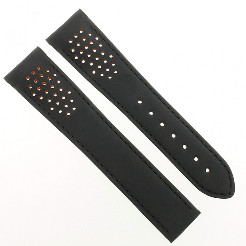 OMEGA cinturino pelle Nero 21/18 forato, Speedmaster Racing Co