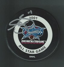 Sean Burke Signed 2001 NHL All Star Game Official Game Puck Phoenix Coyotes Utah