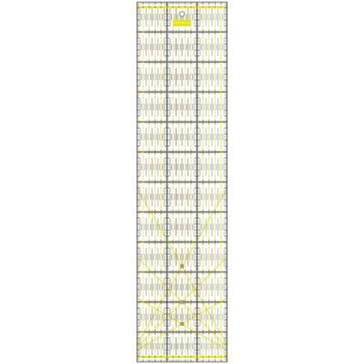 Semplix Patchwork-Quiltlineal 60 x 15 cm - 2,5mm gelb Nählineal Schneidlineal