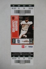 SAN FRANCISCO GIANTS VS PADRES 7/21/2017 FULL TICKET ~ BRANDON CRAWFORD