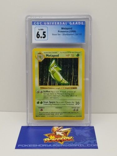 Metapod (Shadowless) graded CGC 6.5 for sale on eBay