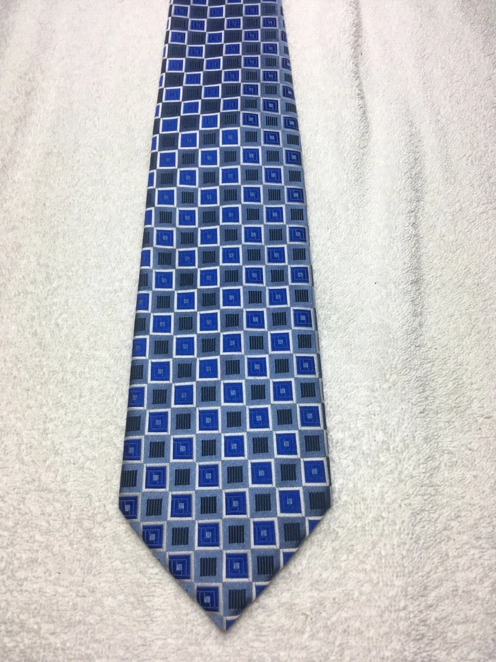 LAURANT BENNET HOMBRE CORBATA TONOS AZUL CON BLANCO 3,75 X 58 Foto 2 de 4
