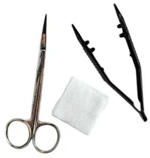 Case of 50 Suture Removal Kit First Aid Survival Dental Scissors Forceps Gauze