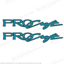 Fits Tracker Marine Pro Craft Boats Logo Decals 52" - Teal