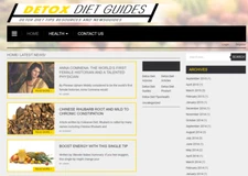 Health and Detox website blog for sale, established + Domain name + Free Hosting