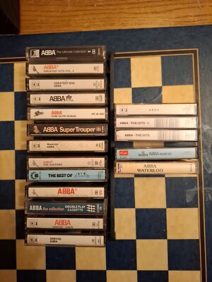 Vintage 18 x ABBA Audio Cassette Tapes Bundle JobLot *