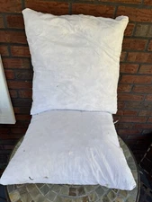 Set 2 Two 20" Down Feather Throw Pillows Square Throw Pillow Inserts Nonsmokers