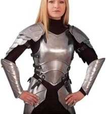 Medieval Lady Cuirass Armor Knight Female Fantasy Steel Armor Play Modern Style