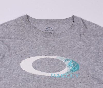 Men's Vintage OAKLEY Surf Logo Gray Long Sleeve T-shirt Size