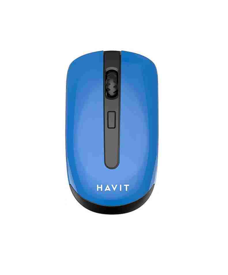 Souris sans fil Havit coloris bleu idéale pour le télétravail et les cafés