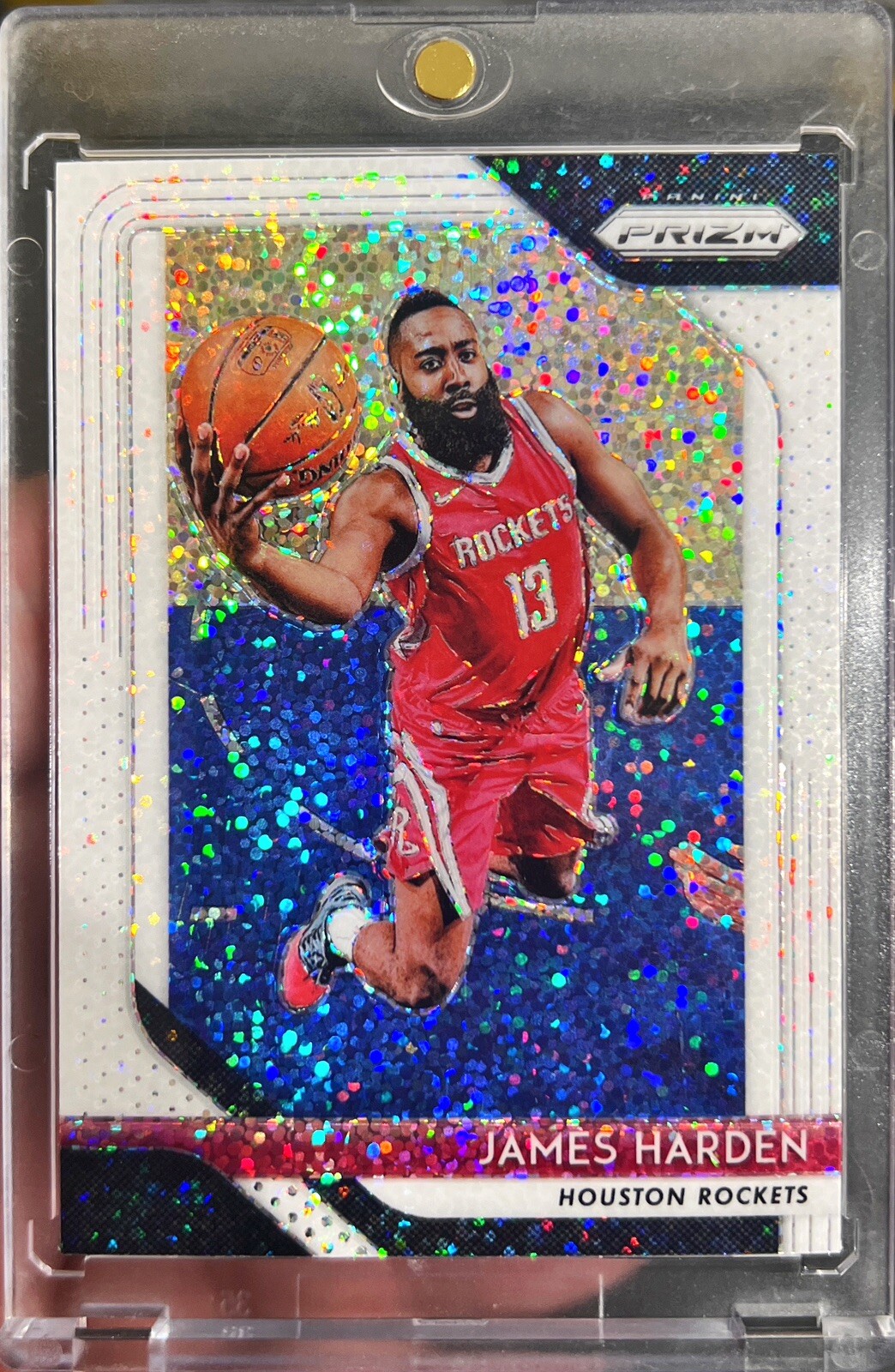 2018-19 Prizm James Harden White Sparkle Card #34 SSP Rare Rockets