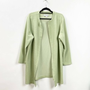 lightweight textured open front coat