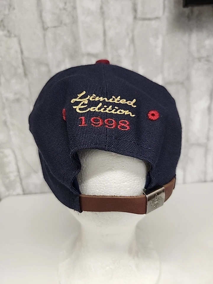 1998 Limited Edition BSA American Flag Logo Mens Strap Back Hat Boy Scouts - Image 3 of 4