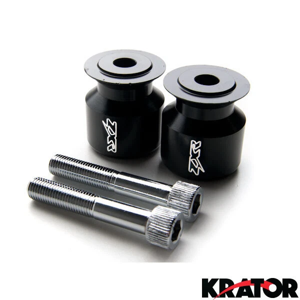 Carretes basculantes negros con logotipo ZXR deslizadores motocicleta para Kawasaki ZZR 600 2003-2008 Foto 2 de 3