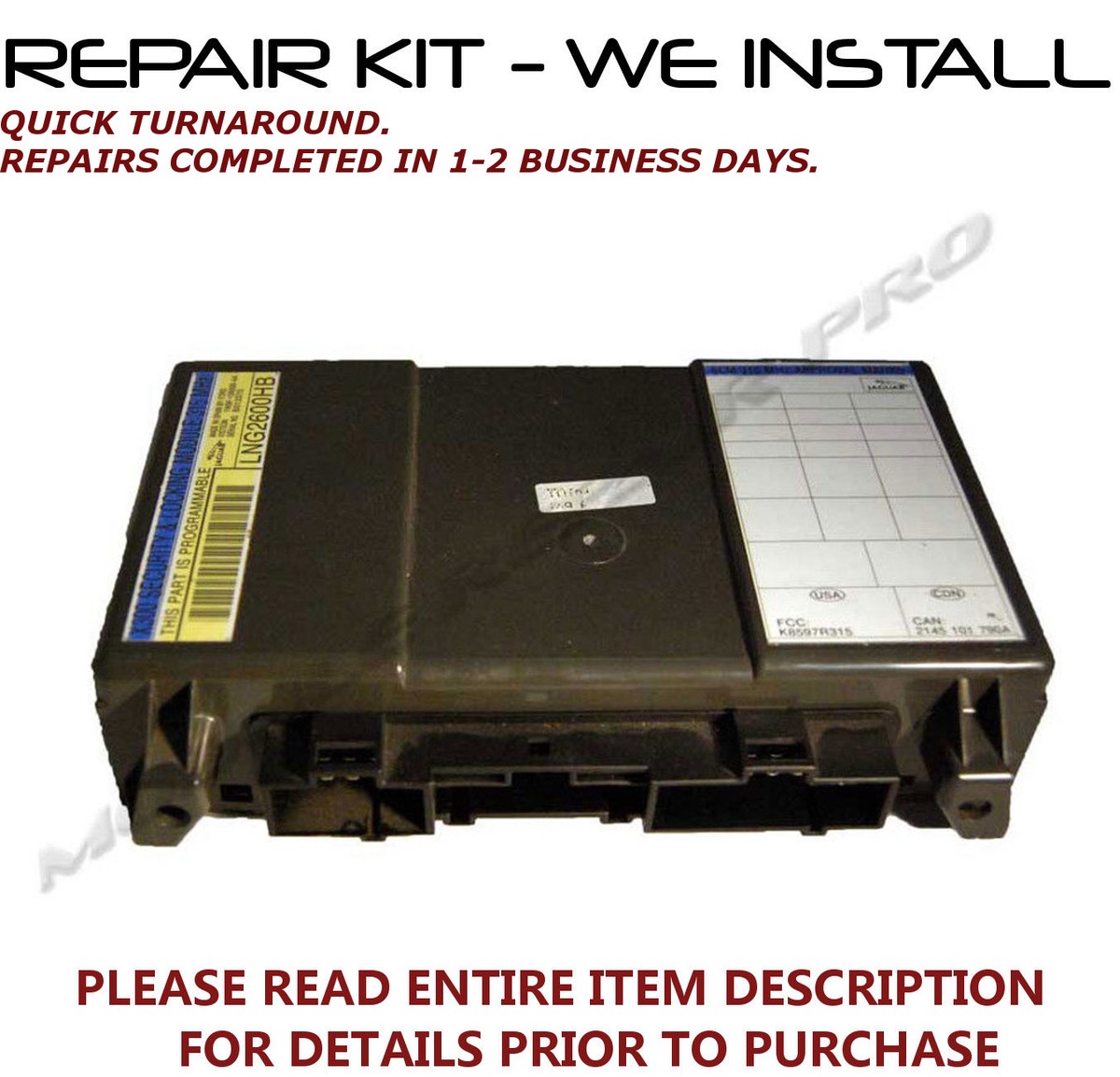 REPAIR KIT 1998-2003 Jaguar XJR XJ8 XK8 X300 Security & Locking