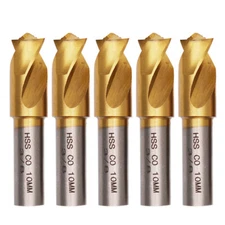 5PCS 3/8-inch (10mm) Spot Weld Drill Bits High Speed Cobalt Steel Weld Cutter
