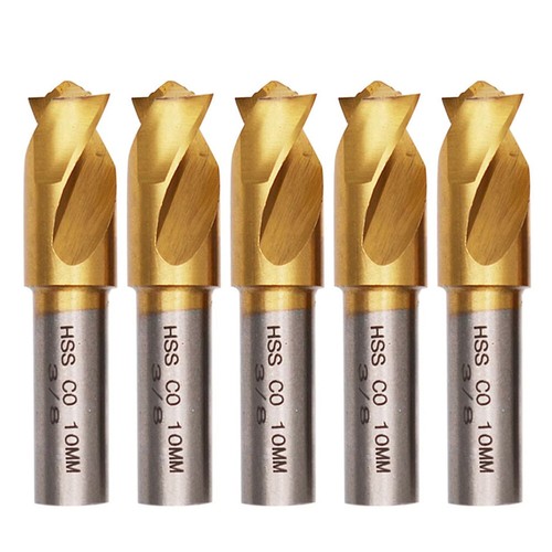 Bestgle 3 Pcs Spot Weld Drill Bit Set, High Speed Cobalt Steel With Titanium Coating CO Cobalt