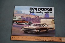 1974 Dodge Trailer Towing & RVs Dealer Sales Brochure Pickup Charger Van Monaco